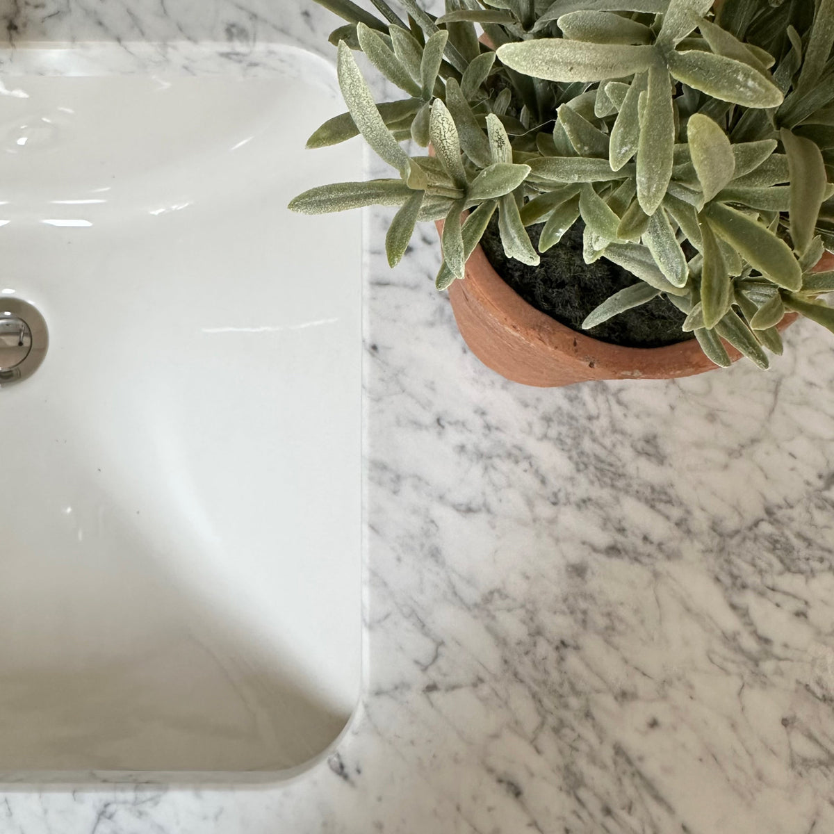 Carrara Marble Honed counter top sample
